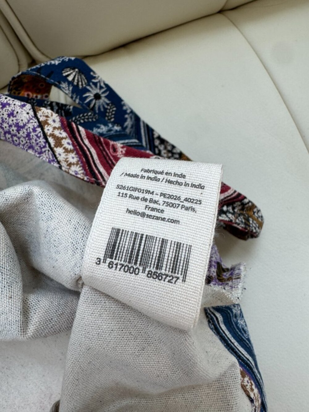 Sézane x Inouï Editions limited edition animal jaguar seashells cotton tote NWOT - Picture 7 of 7